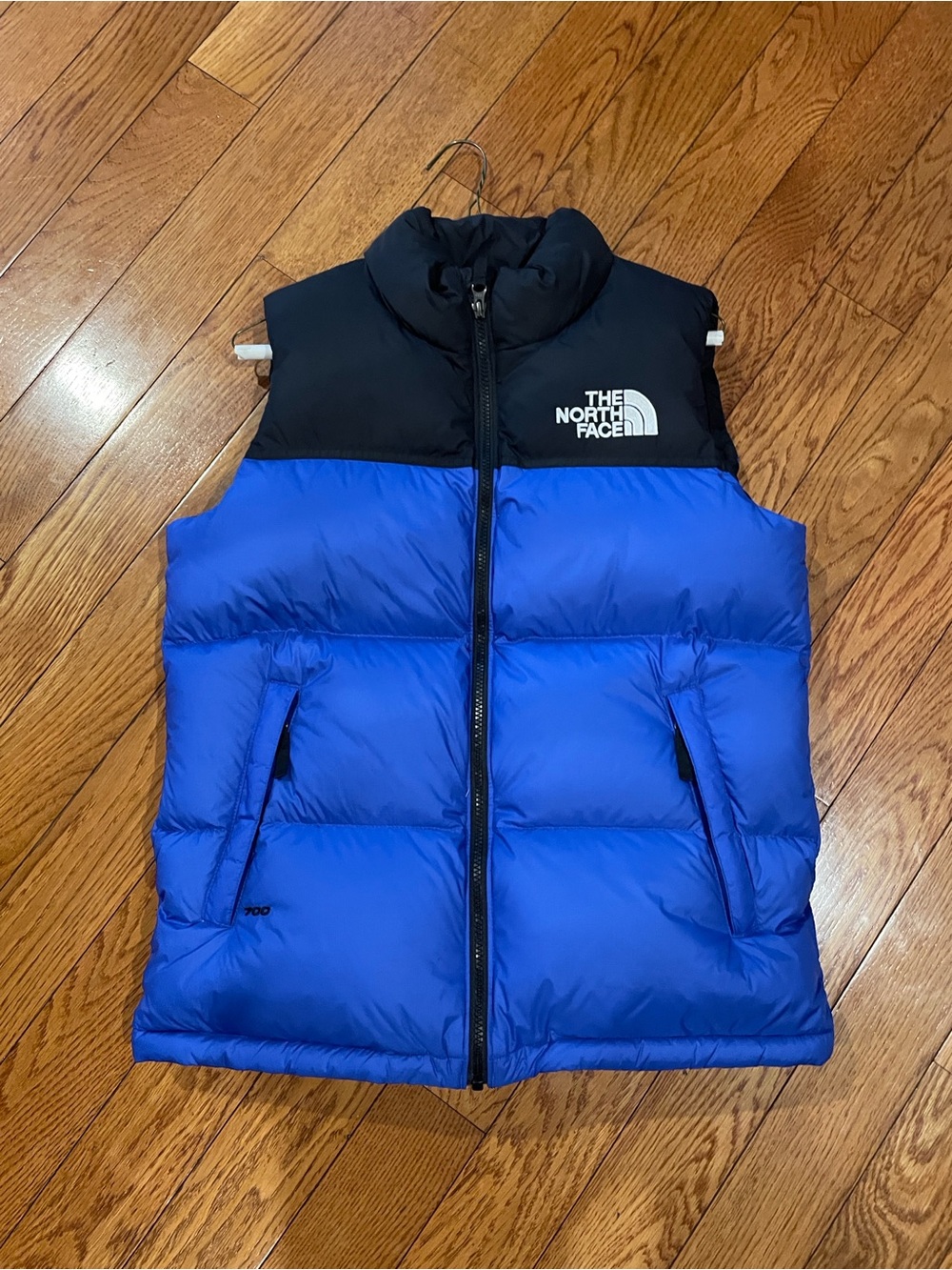 The North Face Blue & Black 700 Down Puffer Vest Youth XL